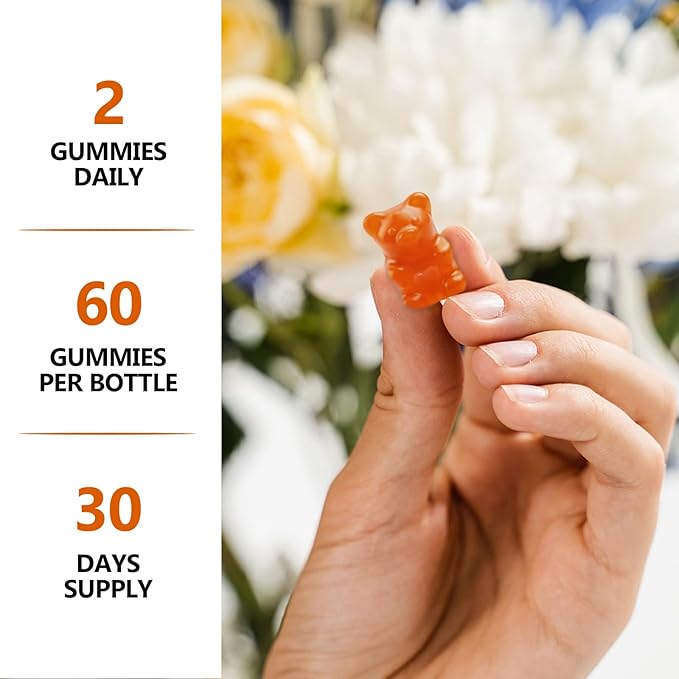 Choline Supplement Gummies Sugar Free, 500mg Choline Bitartrate Per Serving, Brain Health, Liver Support, Focus & Energy, 60 Gummies