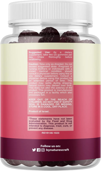 Hair Skin and Nails Gummies for Women - Extra Strength Biotin and Collagen Gummies for Women Hair Skin Nails Support - Non-GMO Kosher Marine Collagen Biotin 10000mcg per serving - 90 Count