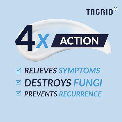 TAGRID Antifungal Cream for Ringworm & Tinea Versicolor, Maximum Strength Antifungal Care for Men & Women, Daily Use for Body Skin, Fast Itch Relief, 100g