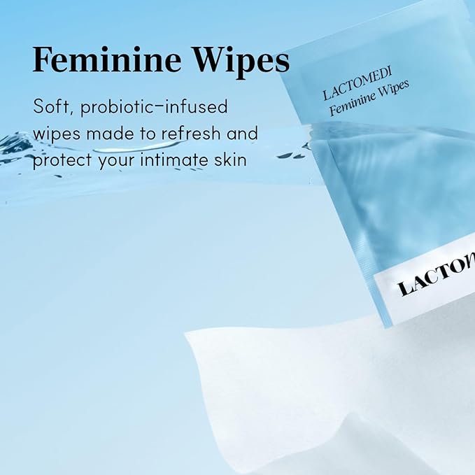 LACTOMEDI Bestie Box Intimate Care Kit – pH Balanced Feminine Hygiene Set with Intimate Care Gel, Foaming Wash, Deodorant Spray & Feminine Wipes for Daily Freshness