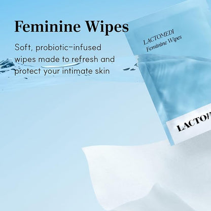 LACTOMEDI Bestie Box Intimate Care Kit – pH Balanced Feminine Hygiene Set with Intimate Care Gel, Foaming Wash, Deodorant Spray & Feminine Wipes for Daily Freshness