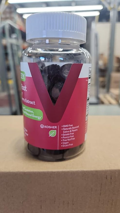 Viteey Beet Root Gummies 4000mg [from 80mg of 50:1 Extract] with Tart Cherry - for Healthy Blood Pressure Support - Vegan, Gelatin Free, Gluten Free-Tasty Chewable Berry Beet Flavored Gummy-120 Count