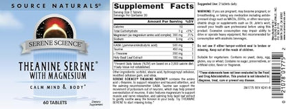 Source Naturals Serene Science L-Theanine with Magnesium and GABA - 60 Tablets