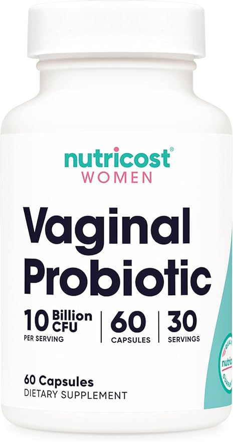 Nutricost Vaginal Probiotic for Women (10 Billion CFU) 60 Capsules - GMO-Free, Gluten-Free, 30 Servings