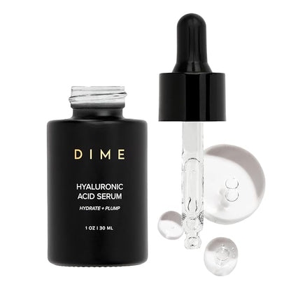 DIME Beauty Hyaluronic Acid Serum - Ultra Hydrating Anti-Aging Face Serum for Dry Skin, Plumping and Smoothing Fine Lines, Lightweight, Vegan, Cruelty-Free Facial Serum, 1 oz / 30 ml
