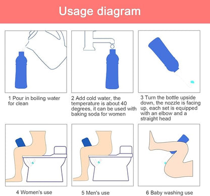 Vaginal Cleansing System – Reusable Women’s Douche Bottle, Portable Vaginal Washing Container | Handheld Female Syringe Cleaner, Vaginal Douche for Feminine Hygiene and Freshness