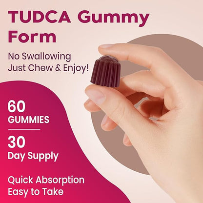 Premium TUDCA Bile Salts Gummies - 2000mg High Potency Liver Support Supplement, Liver Detox & Repair with Milk Thistle, Artichoke, Probiotics - Vegan, 60 Servings