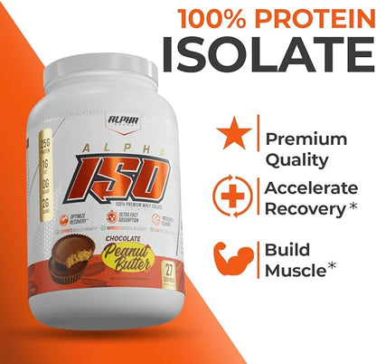 Alpha Supps ISO, Low Carb 100% Whey Protein Isolate Powder, 25 Grams Per Serving, Helps Support Muscle Growth, Low Sugar and Gluten Free (Vanilla Ice Cream, 5 lb)