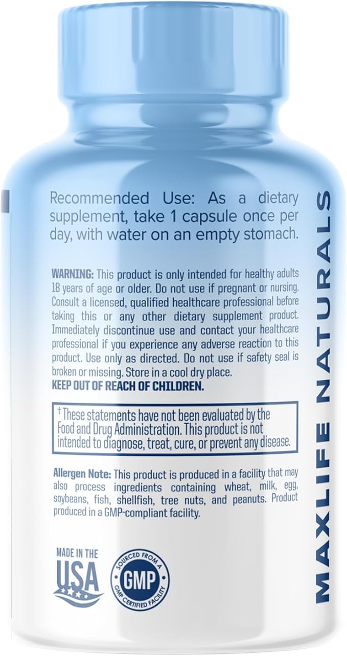 MAXLIFE NATURALS ArthroFlex Advanced Joint Health Supplement – 30 Capsules - Vital Joint Supplements for Women and Men, Type II Collagen Cartilage Supplement, Made in USA Health Care Supplements