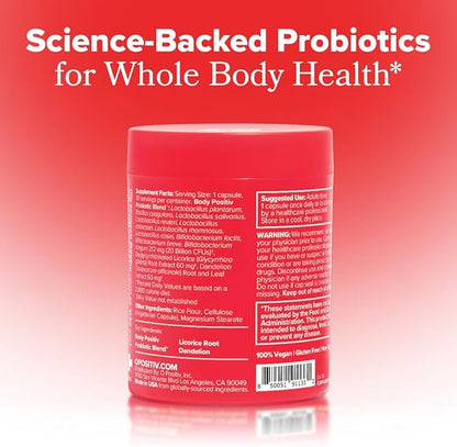 O Positiv URO Women’s Probiotic – All-in-one Probiotic for Women - Vaginal, Gut, Skin, and Oral Microbiome Health – 20B+ CFUs, Licorice Root, Dandelion – Non-GMO, Vegan, Gluten-Free – 30 Capsules