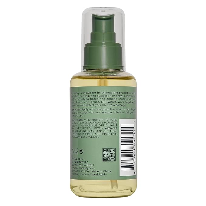 LUSETA Rosemary Oil for Hair Growth, Essential Oil Treatment for Thinning Hair and Damaged Hair, Strengthening & Moisturizing Formula for Split Ends, Color Safe for Women Men, 3.37 fl oz