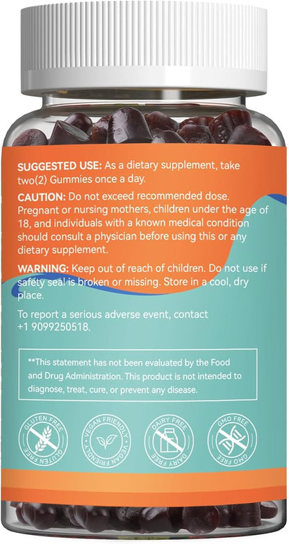 2 Pack Sugar Free Ceylon Cinnamon Gummies 2000MG, Cinnamon Supplement with Chromium and Cinnamon Bark, Vegan, Non-GMO, Gluten Free,120 Gummies
