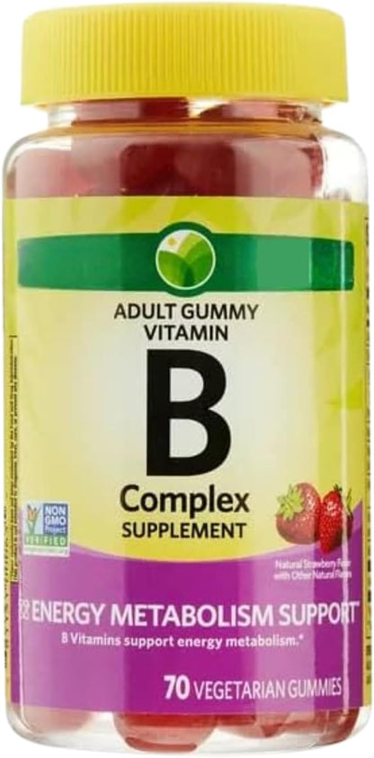 KP+ Vitamin B Complex | 70 Vegetarian Gummies | Supports Energy Metabolism & Nervous System Health | Strawberry Flavor | Pack of 1