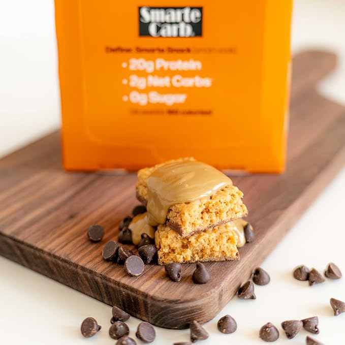 NuGo Smarte Carb 20g Protein 0g Sugar, 2g Net Carbs 160 Calories Brown, Sugar free Peanut Butter Crunch, 12 Count