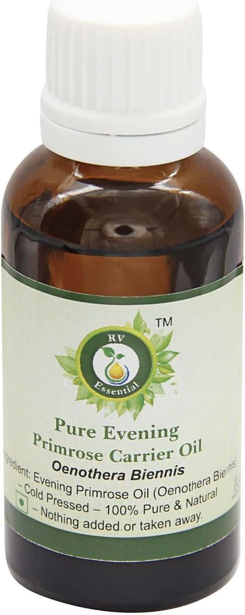 Evening Primrose Oil | Oenothera Biennis | Primrose Evening Oil | Pure Evening Primrose Oil | 100% Pure Natural | Cold Pressed | 10ml | 0.338oz by R V Essential