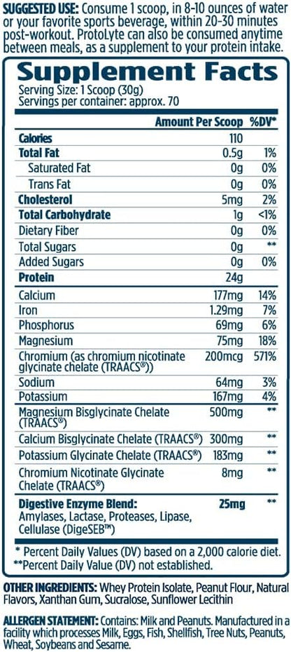 VMI Sports | ProtoLyte Whey Isolate Protein Powder | Low Calorie Whey for Weight Loss and Muscle Gain | Digestive Enzymes | Non-GMO (4.6 lb, Vanilla Peanut Butter)