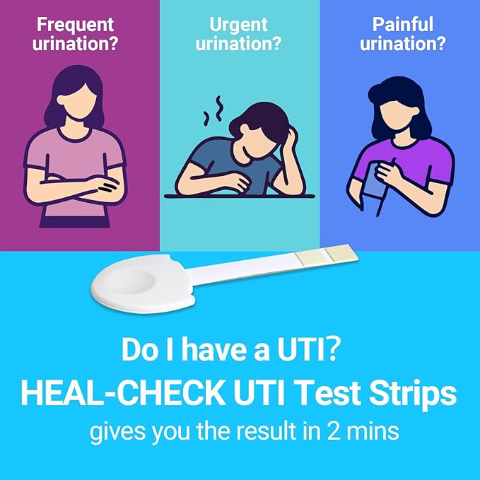 6 Pack UTI Test Strips, Urinary Tract Infection Test Kit for Women Men, Accurate Result in 2 Minutes, Monitor Bladder Health at Home, Clinically Tested, Easy to Grip, Individually Wrapped