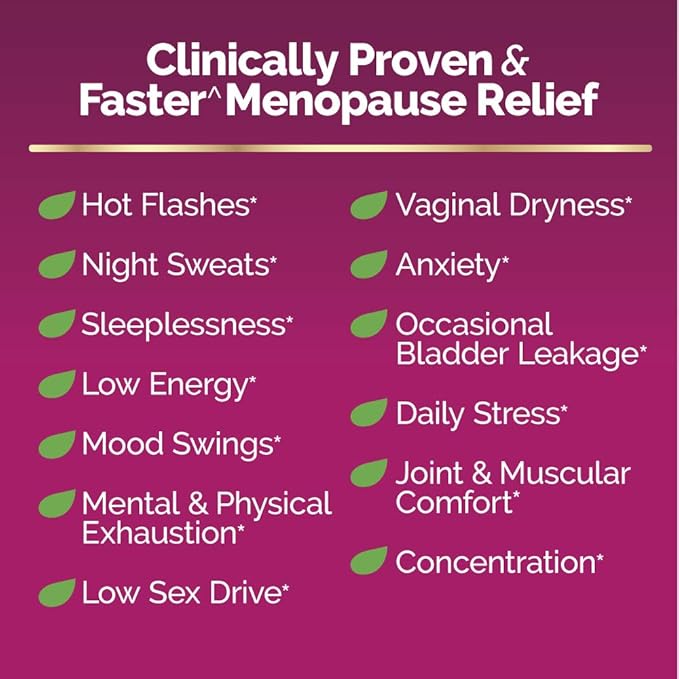 Estroven Complete Multi-Symptom Menopause Supplement for Women,28 Ct.,Clinically Proven Ingredient Provide Menopause Relief & Night Sweats & Hot Flash Relief* Drug-Free-& Non-GMO,(Pack of 2)