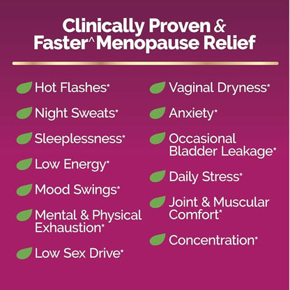 Estroven Complete Multi-Symptom Menopause Supplement for Women,28 Ct.,Clinically Proven Ingredient Provide Menopause Relief & Night Sweats & Hot Flash Relief* Drug-Free-& Non-GMO,(Pack of 2)