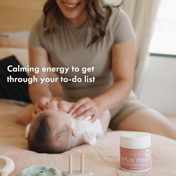 Boobie Relax Mom, Postpartum Stress Support Supplement | Breastfeeding Friendly Approved | Postnatal Mood and Energy Support for Women with Ashwagandha & L-Theanine, 60 Capsules