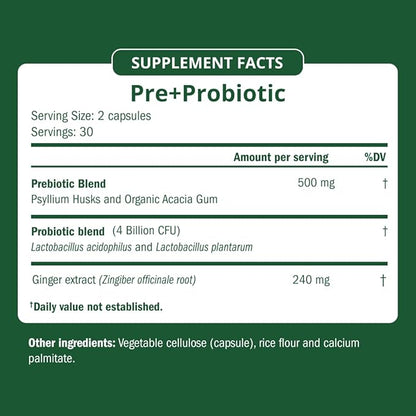 Semaine Super Powered Prebiotic + Probiotic for Women, Effective 3-in-1 Multi-Action Formula to Nourish Gut Health, Soothe IBS, Support Bloat Relief & Immunity Boost, Clinically-Studied (60 ct)