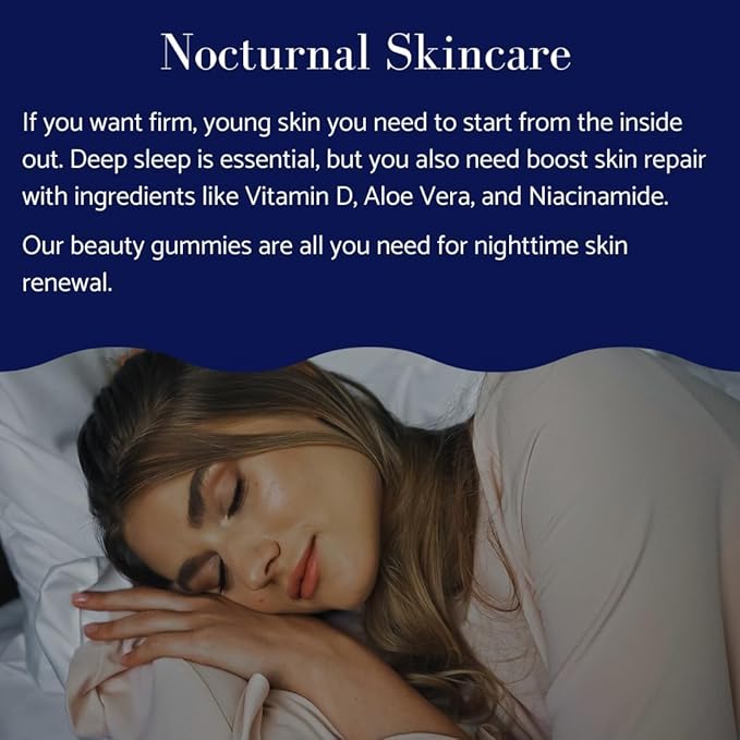 Glotrition Beauty Sleep Gummy Travel Pack | Deeper, Higher Quality Sleep | Rejuvenate & Moisturize Skin at Night | Non-Habit Forming with Natural Ingredients | 10 Gummies