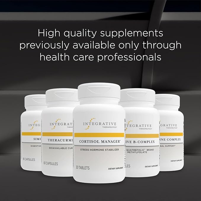 Integrative Therapeutics Cortisol Manager - Balance Cortisol & Support Relaxation for Restful Sleep* - Includes Ashwagandha & L-Theanine for Confidence with Less Stress* - 30 Tablets (15 Servings)