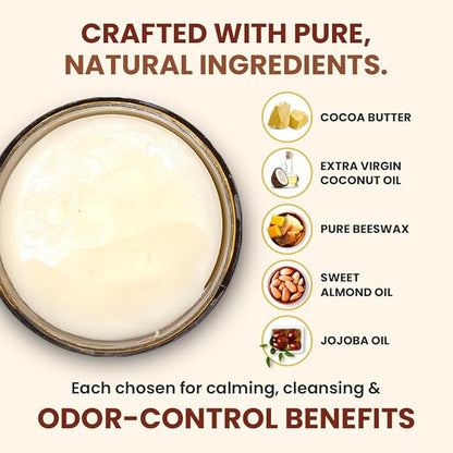Vulva Balm for Women – No added Fragrance, Vaginal Moisturizer Cream, Hormone-Free, Vulva Cream for Dryness and Itching, Feminine Balm, Wet Hydration (3 oz, Cocoa Butter)