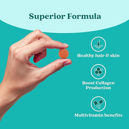 BeLive Biotin Gummies - Skin, Nails & Hair Vitamins with A, C, D, E, B12, Zinc, Folate & Inositol, Biotin Supplement for Anti-Aging, Energy & Collagen Boost, Multivitamin Gummies - Strawberry | 5-Pack