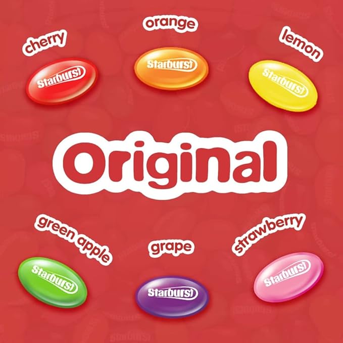 STARBURST Original Jelly Beans Gummy Candy, 14 oz Bag (Pack of 3)