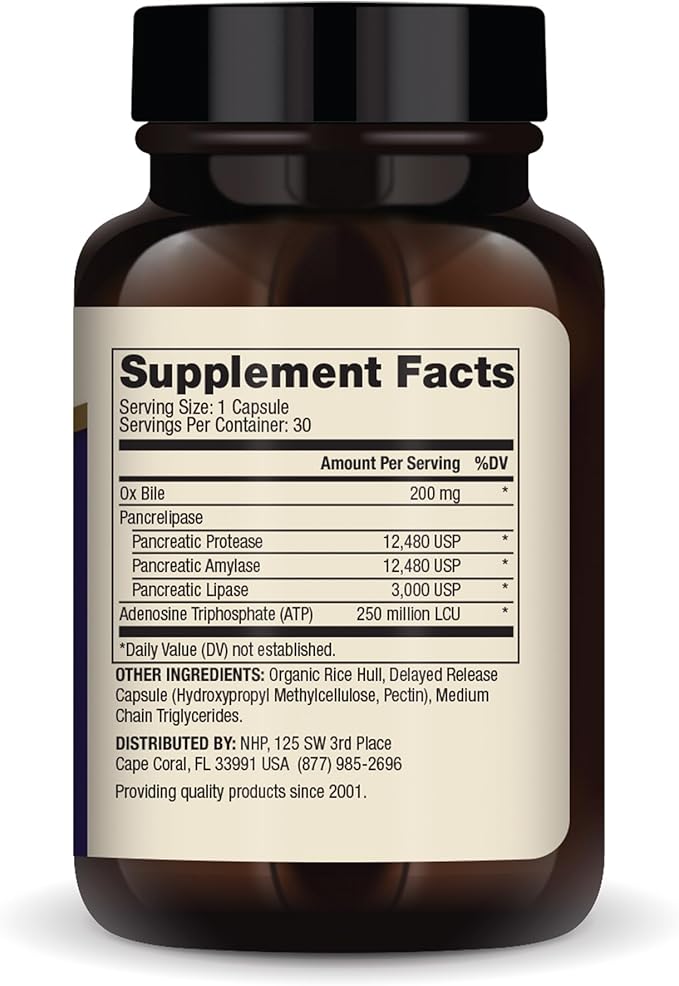 Dr. Mercola Gallbladder Enzymes - Gallbladder & Digestive Health Support - Includes Pancreatic Protease, Amylase & Lipase - Non-GMO, Gluten-Free & Soy-Free - 90 Delayed Release Capsules (90 Servings)