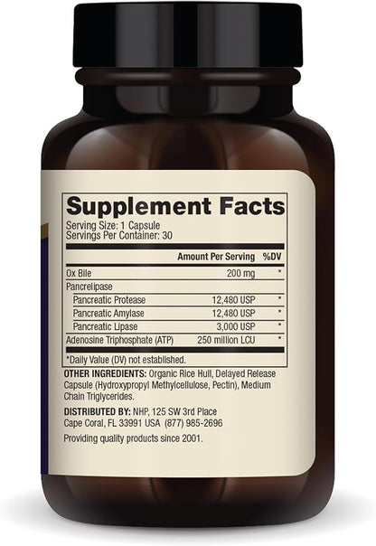 Dr. Mercola Gallbladder Enzymes - Gallbladder & Digestive Health Support - Includes Pancreatic Protease, Amylase & Lipase - Non-GMO, Gluten-Free & Soy-Free - 90 Delayed Release Capsules (90 Servings)