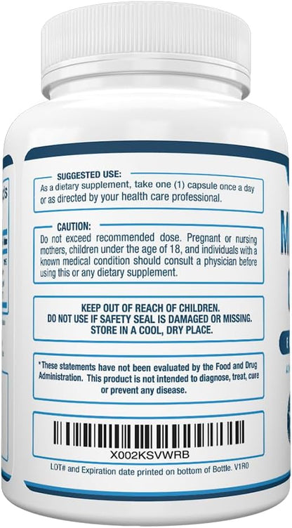 Purely Optimal Magnesium Complex - 6 Forms Magnesium Glycinate, Citrate & Malate - Sleep Support, Stress Relief, Muscles, Heart Health & Relaxation - Magnesium Supplement for Women & Men, 120 Caps