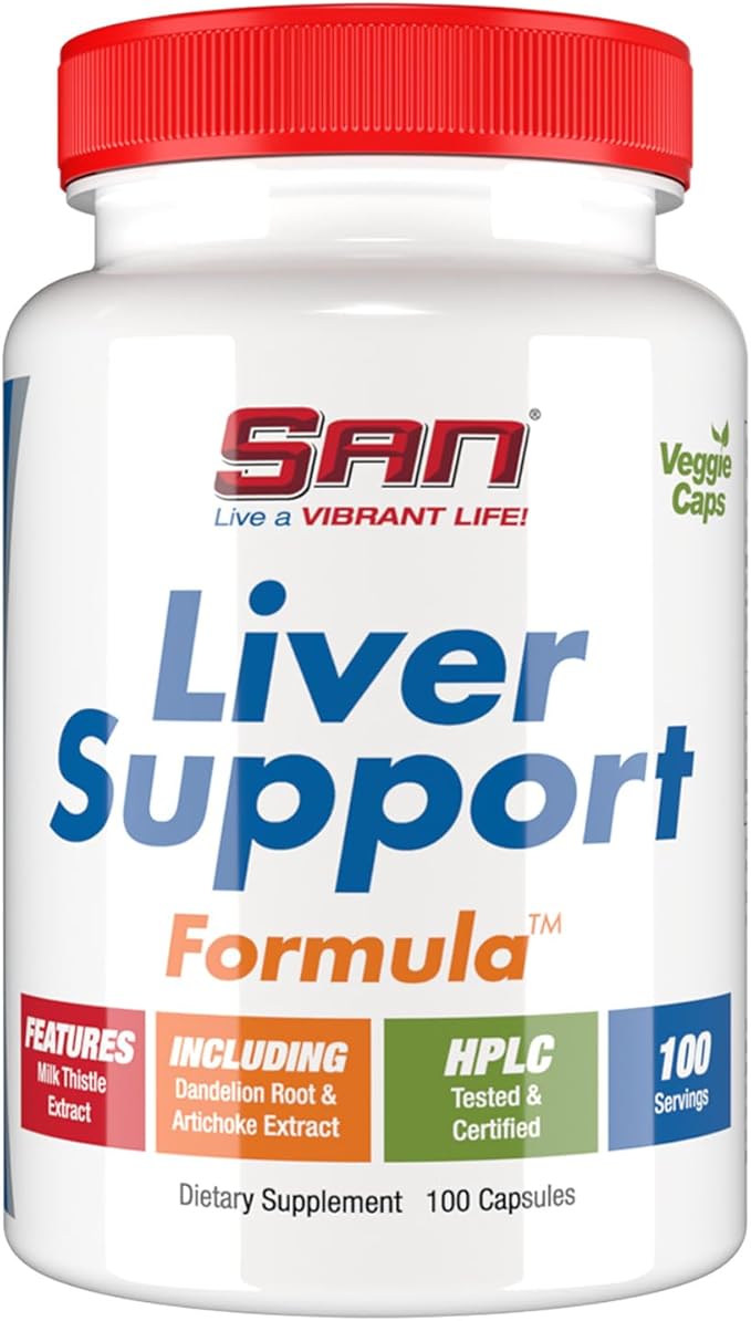 SAN’s Liver Support Matrix - Liver Cleanse Detox & Repair Formula - Herbal Liver Support Supplement with Milk Thistle, Dandelion Root and Artichoke Extract - Silymarin Milk Thistle 100 Capsules