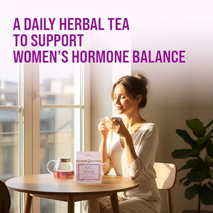 Hormone Balance Tea for Women – Raspberry Leaf, Dioscorea Persimilis, Hibiscus Tea Organic, Black Ginger for Menstrual Healthy Cycle Support, PMS & PCOS Support, Postpartum Recovery,30 Herbal Tea Bag