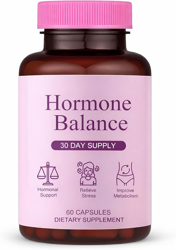Hormone Balance for Women | Dietary Supplement, Supports Healthy Cortisol Levels & Stress Relief | Mood, Sleep, Energy | Ashwagandha, Ginseng, Maca | 60 Capsules