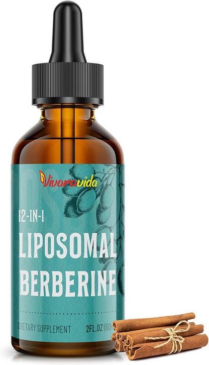 Berberine HCl Drops Supplement - Liposomal Berberine HCl Liquid- 2 fl oz