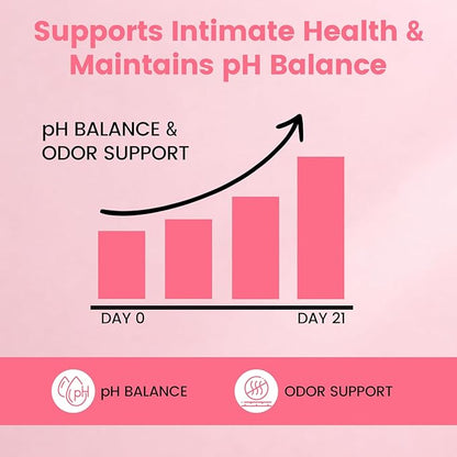 Feminine Balance Gummies for Women, Premium Hawaiian Pineapple Gummies with Vitamin C – Supports Women pH Balance, Healthy Odor, Flora, Immune & Vaginal Health – Vegan, Gluten-Free, 60 Count