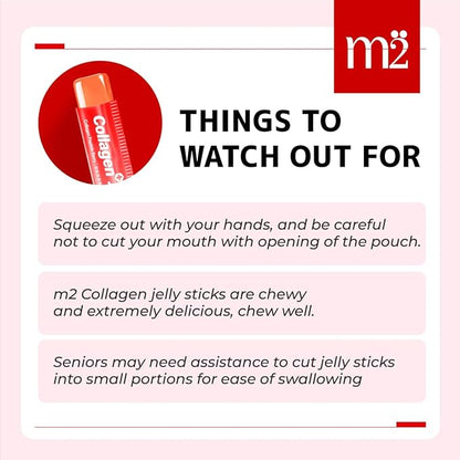 m2 Jelly Super Korean Collagen Jellies Stick – Korean Collagen Sticks Supplement for Women, Cutting Gel Style, Beauty & Wellness Support, Jelly Daily Boost Stick Pouches Berry Flavor(10 Count)