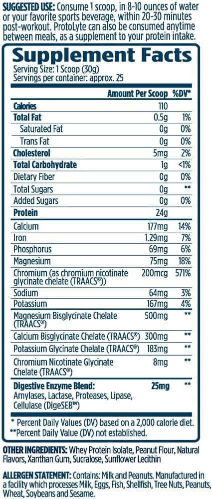 VMI Sports | ProtoLyte Whey Isolate Protein Powder | Low Calorie Whey for Weight Loss and Muscle Gain | Digestive Enzymes | Non-GMO (1.6 lb, Vanilla Peanut Butter)