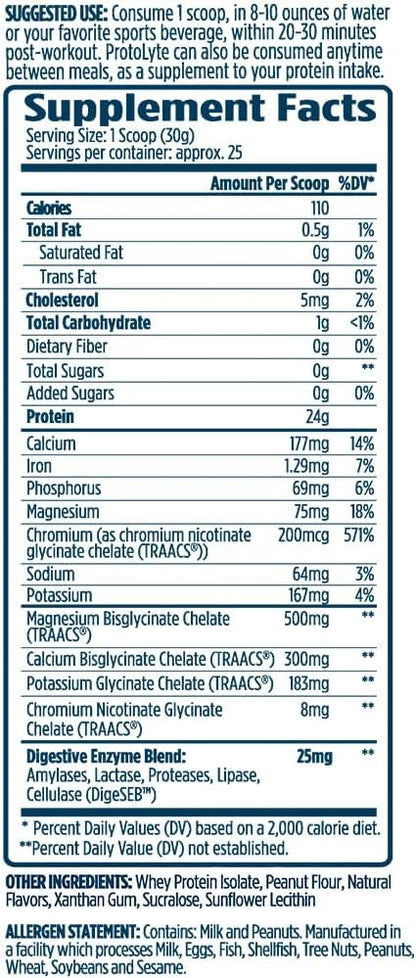 VMI Sports | ProtoLyte Whey Isolate Protein Powder | Low Calorie Whey for Weight Loss and Muscle Gain | Digestive Enzymes | Non-GMO (1.6 lb, Vanilla Peanut Butter)