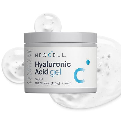 NeoCell Hyaluronic Acid Moisturizer | 4 oz | Moisturizing Topical Gel Cream | for Face and Neck | Advanced Skin Hydration