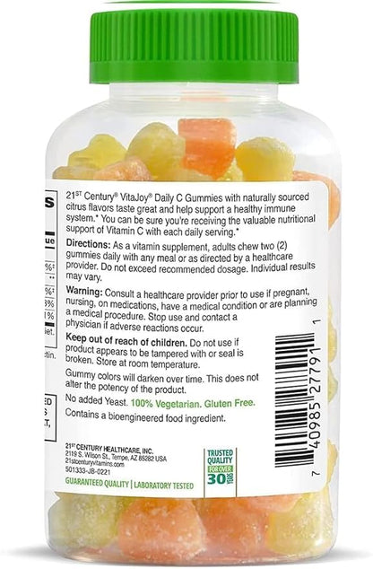 21st Century VitaJoy Daily C 250 mg Gummies, Citrus, 60 Count