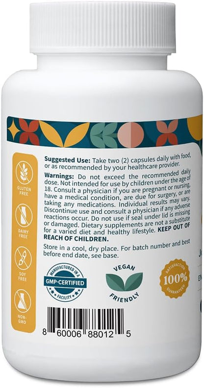 Pattern Wellness Turmeric Curcumin – 95% Curcuminoids with BioPerine® Black Pepper – Supports Joint, Cognitive & Immune Health – Non-GMO, Gluten Free – 60 Capsules