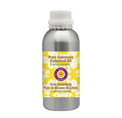 Deve Herbes Pure Oakmoss Essential Oil (Evernia prunastri) Steam Distilled 630ml (21 oz)