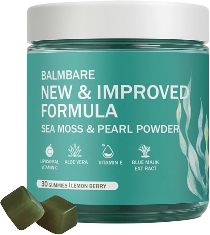 Revive Hair Gummies - Sea Moss Gummies with Hair, Skin & Nails Vitamins with Seamoss, Pearl Powder, Vitamin E, Aloe Vera, Liposomal Vitamin C, 30 Count