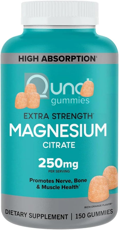 Extra Strength Magnesium Citrate Gummies, 250 mg – 150 Count – Vegetarian & Gluten Free, Orange Flavor (Pack of 1)