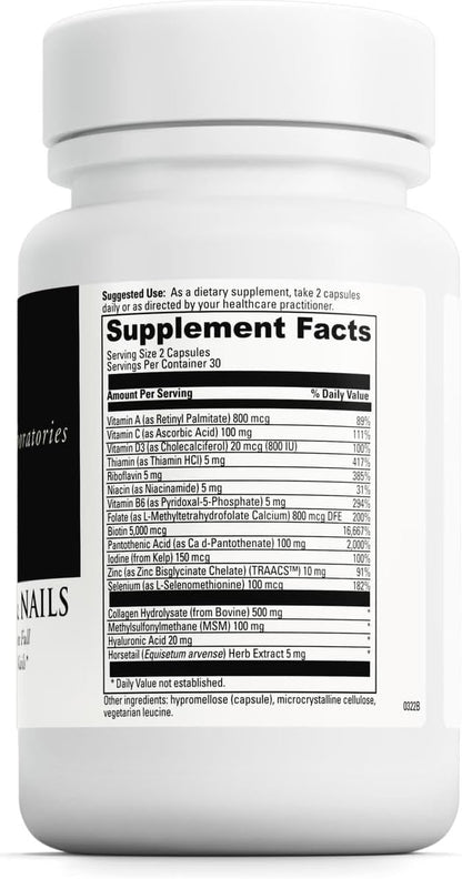 DaVinci Labs Hair, Skin & Nails - Dietary Supplement to Support Smooth, Healthy Skin, Strong Nails and Hair Health* - With Vitamin C and D3, Minerals, Biotin, Zinc and More - Gluten-Free - 60 Capsules