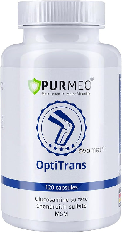 purmeo 5-Day Fast-Acting Joint Health Supplement - Support for Comfort, Cartilage, Strength & Flexibility - OVOMET Eggshell Membrane Glucosamine Chondroitin, MSM & Boswellia - Made in Germany, 120ct