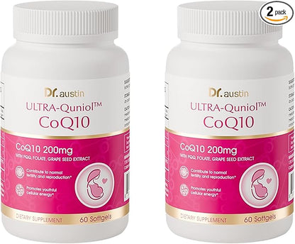 DR.AUSTIN DRAUSTIN Coenzyme Q10 Preparation for Pregnancy Reduction 200mg Mitochondrial PQQ Folic Acid Imported from The United States (2)